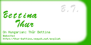 bettina thur business card